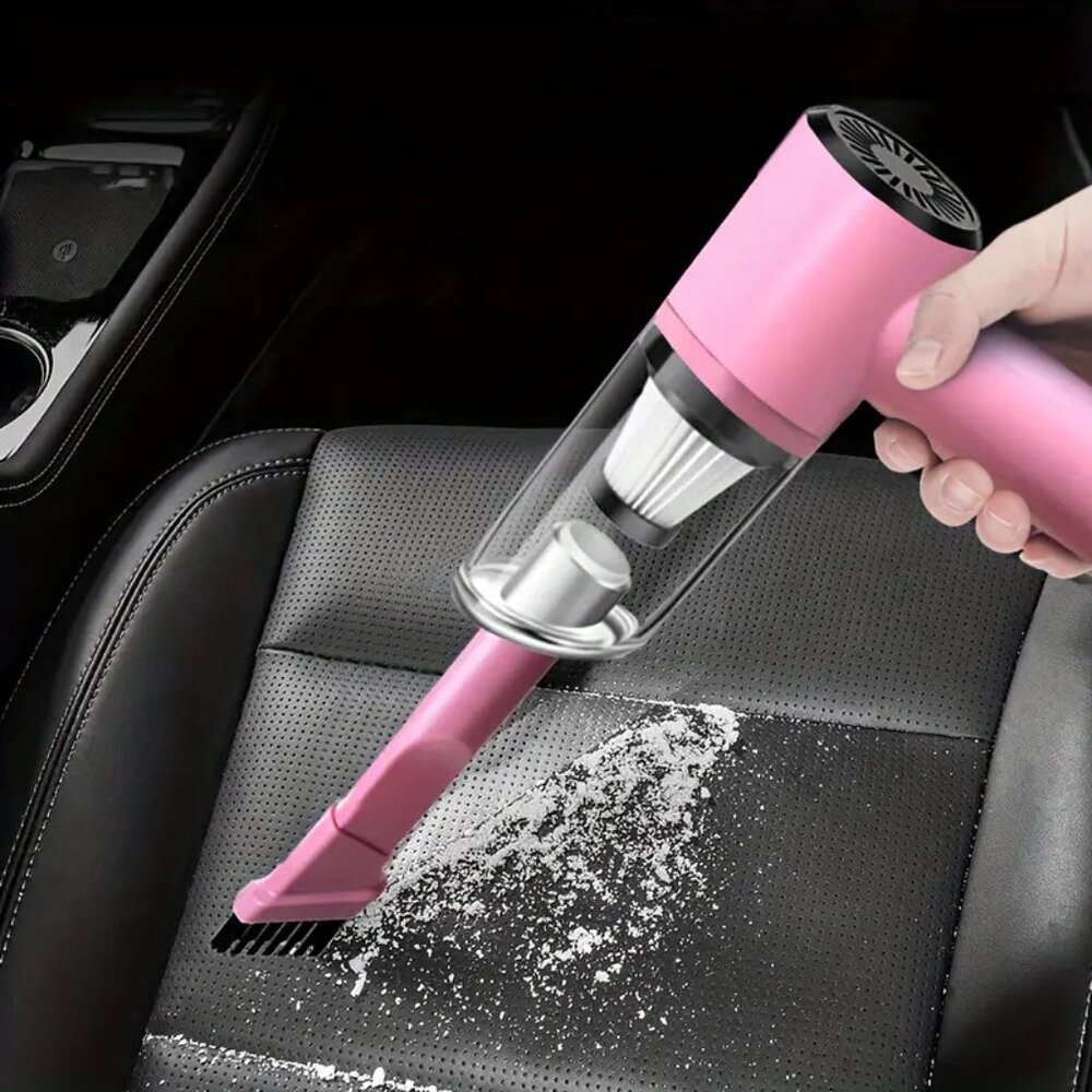 Pink Portable Handheld Vehicle Wet/Dry Vacuum Cleaner